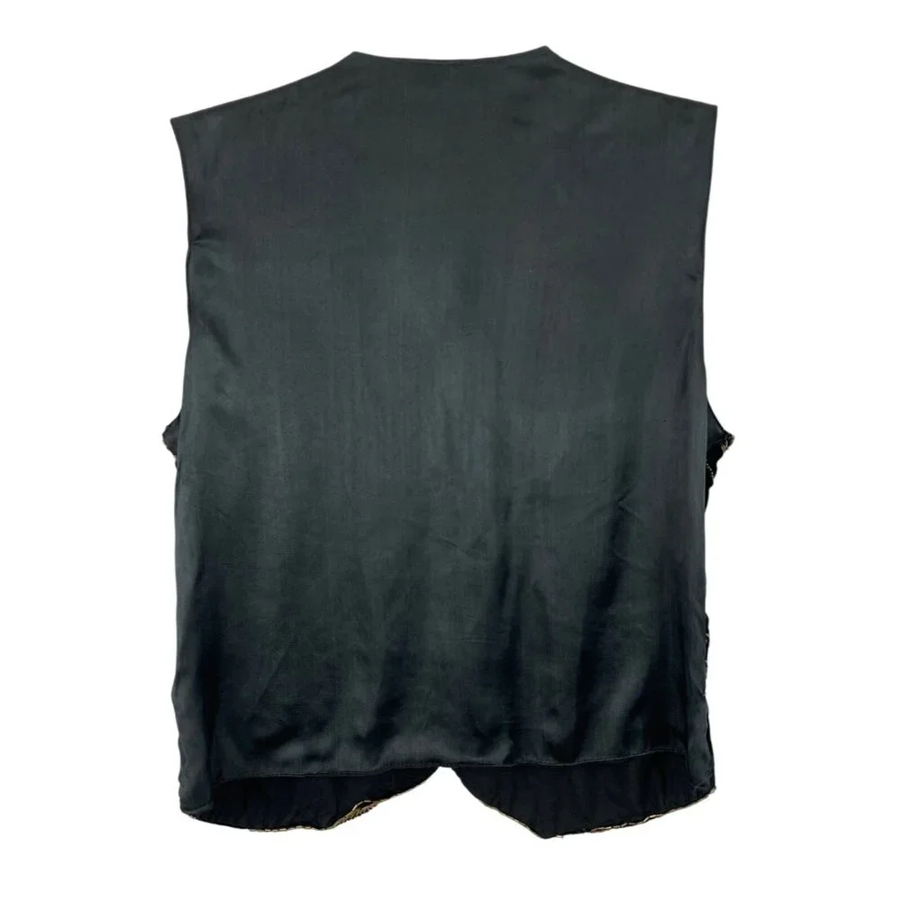 Vintage Sophisticates By Jonathan Martin Beaded Velvet Vest Womens Size Large - Picture 2 of 9